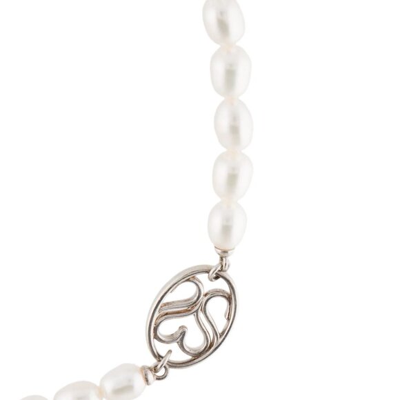 SLANE & SLANE Sterling Silver Slane Signature Stations & White Pearls Necklace - Picture 4 of 13